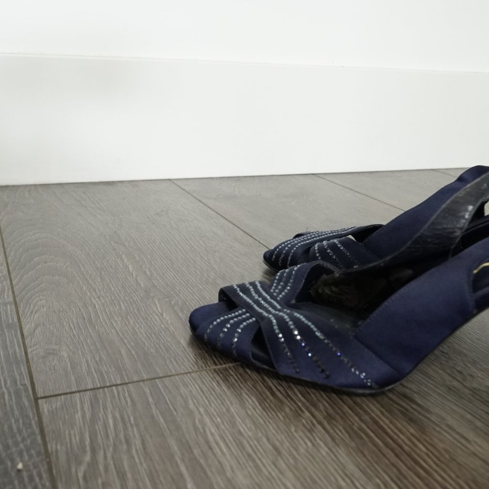 Midnight blue slingbacks - Picture 3 of 4